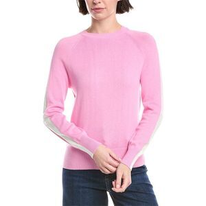 Wispr Womens  Summer Stripe Silk-Blend Sweater, Pink